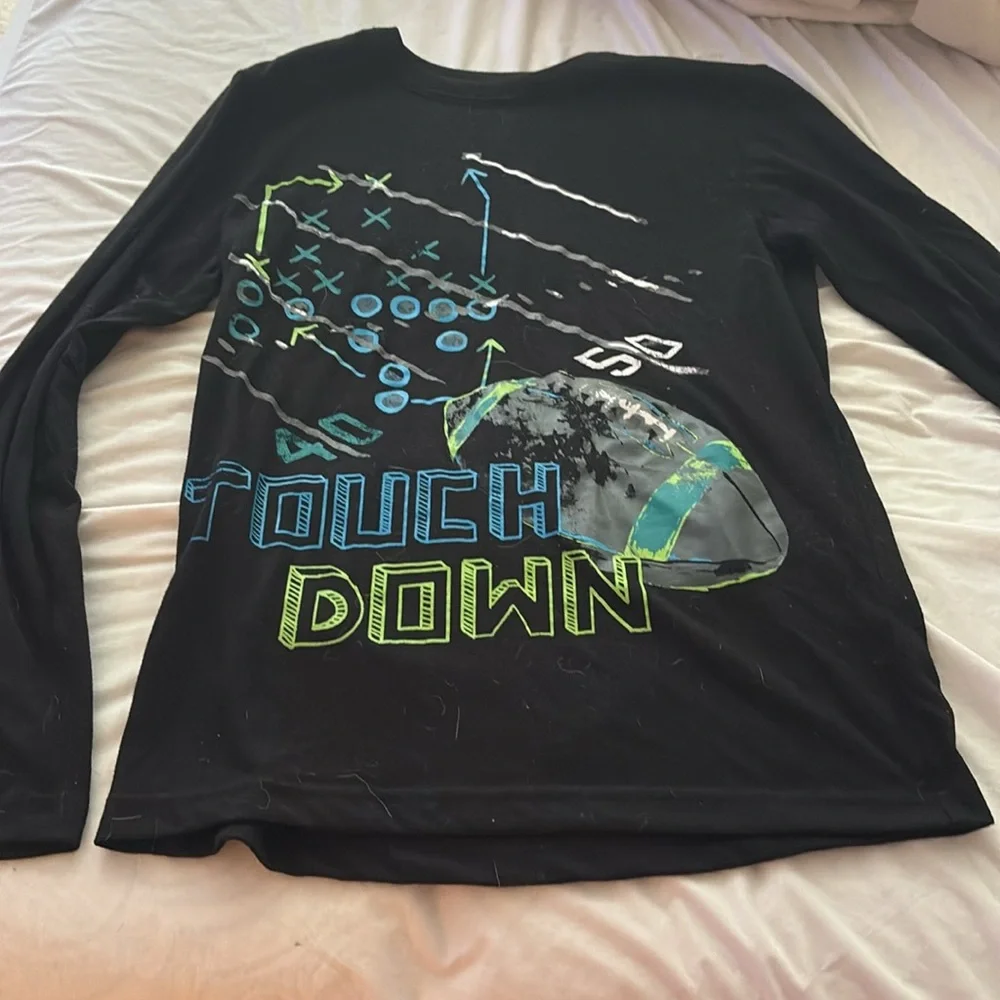 Boys Football Theme PJs. Size 12/14 Large - Picture 2 of 11